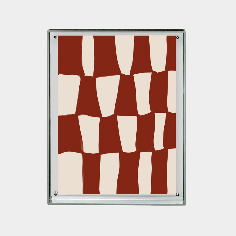 Abstract geometric art print in red and beige digital download for wall decor