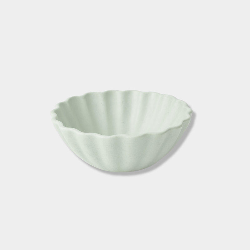 Aries Ripple Bowl sage green resin ripple design for cold food serving