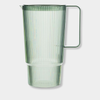 Saltara RPET Jug 2.1L green recycled plastic jug with ribbed texture and handle for outdoor use