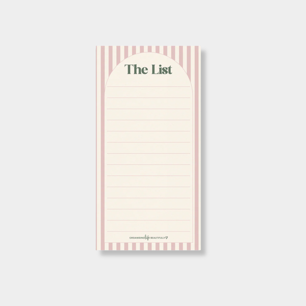 Organising Life Beautifully - Fridge Shopping/To-Do List, Stripe