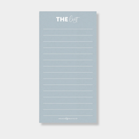 Sky blue fridge shopping/to-do list whiteboard with strong magnet and reusable wipe-clean surface