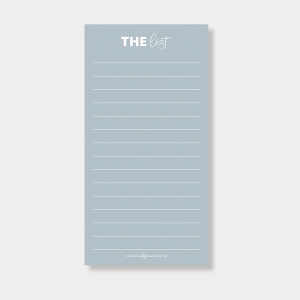 Sky blue fridge shopping/to-do list whiteboard with strong magnet and reusable wipe-clean surface