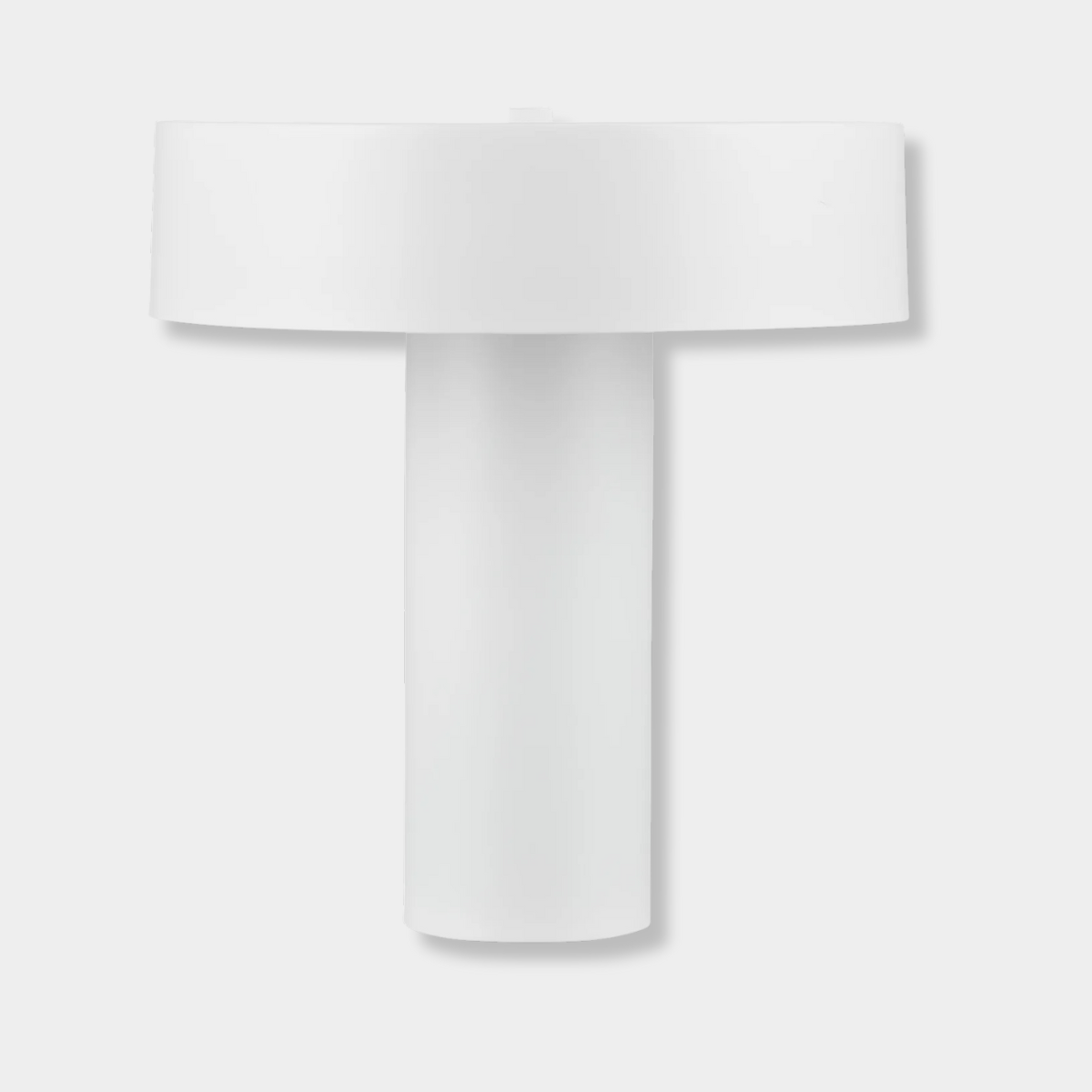 Thiago Metal Table Lamp white iron modern minimalist design with cylindrical base and circular shade