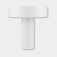 Thiago Metal Table Lamp white iron modern minimalist design with cylindrical base and circular shade
