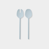 Styleware Salad Set in sky blue melamine, dishwasher safe salad servers, 27cm length.