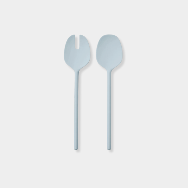 Styleware Salad Set in sky blue melamine, dishwasher safe salad servers, 27cm length.