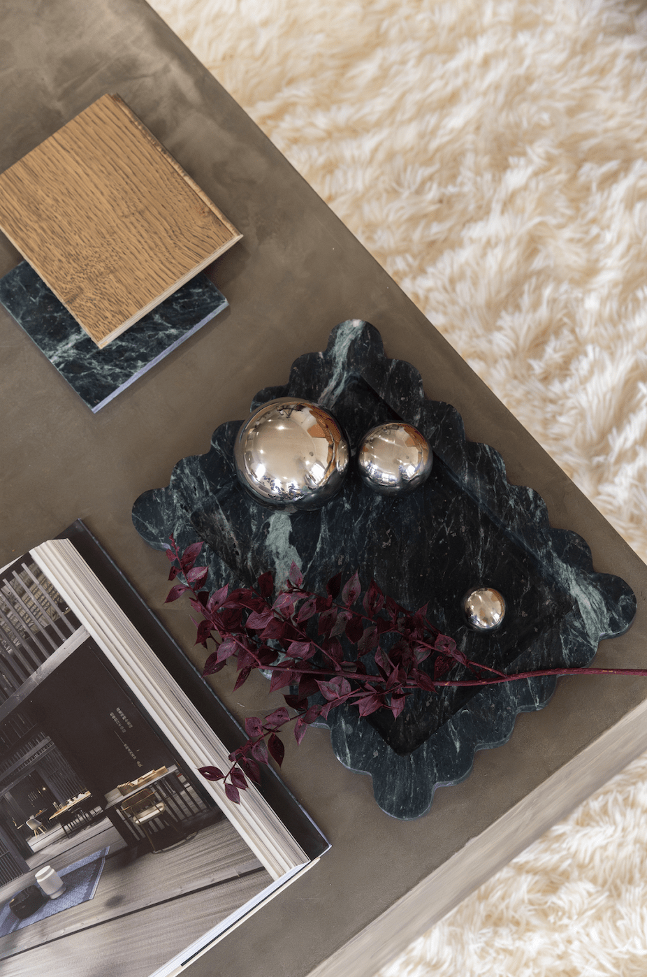 CoTheory Accessories CoTheory Palazzo Medium Scalloped Tray - Verdi Alpi