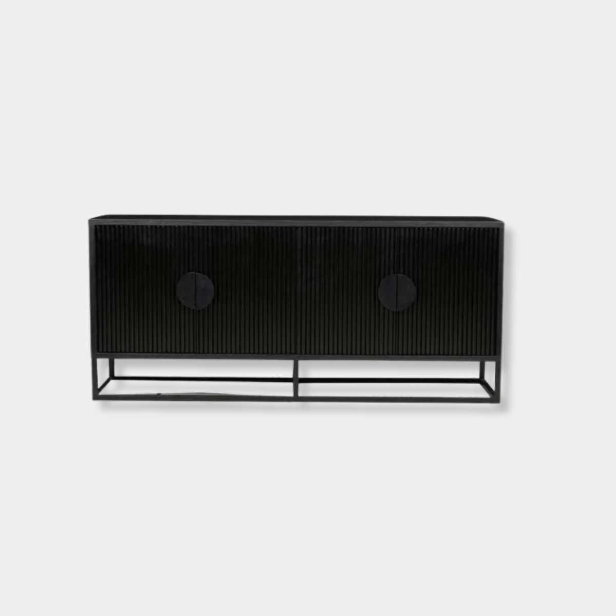 Globe West Cabinets Globe West Benjamin Ripple Buffet, Black