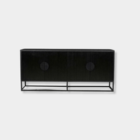 Globe West Cabinets Globe West Benjamin Ripple Buffet, Black