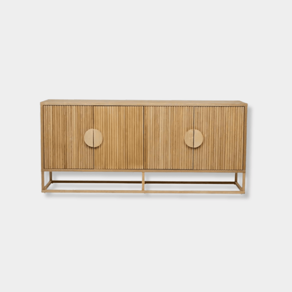 GlobeWest Benjamin Ripple Buffet, Natural Ash | Norsu Interiors