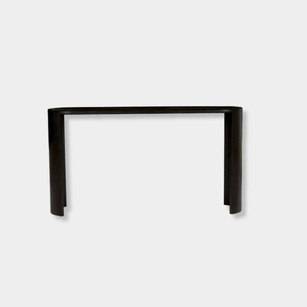 GlobeWest Classique Oval Console, Matt Dark Oak | Norsu Interiors