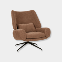 Globe West Occasional Chairs Rowan Occasional Chair - Copeland Hazel - Black Metal