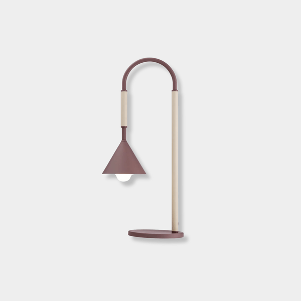 Venna table lamp, off white & berry | Norsu Interiors