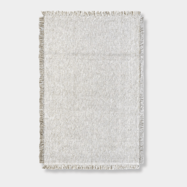 Baya Ulster Floor Rug in White/Natural | Norsu Interiors