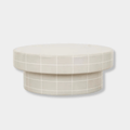 GlobeWest Seville Tile Round Coffee Table, Pearl White