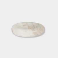 GlobeWest Rufus Indra Bowl in oat marble with polished finish and rounded shape for elegant indoor decor