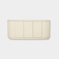 Globe West Buffet GlobeWest Oberon Crescent Marble Buffet - Natural Travertine, Shell