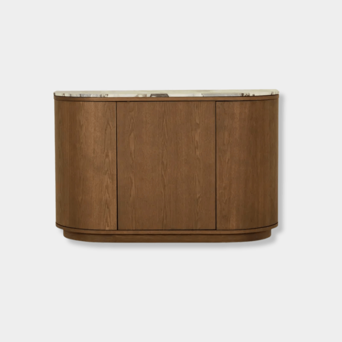 Globe West Buffet GlobeWest Oberon Crescent Marble Storage Unit - Matt Ocean Marble, Smoked Ash