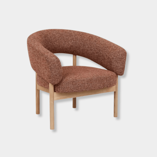 GlobeWest Jenson Occasional Chair, Cinnamon Speckle & Natural Ash | Norsu Interiors