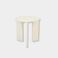GlobeWest Ray Marble Side Table - Natural Travertine - Shell