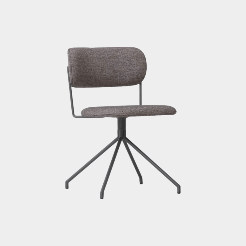 Globe West Dining Chairs GlobeWest Piccolo Spider Leg Office Chair - Carbon Tweed - Matt Graphite