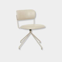 Globe West Dining Chairs GlobeWest Piccolo Spider Leg Office Chair - Sandstone PU - Matt Cashmere