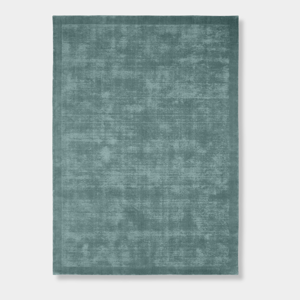 Tait Rug Steele Blue hand-loomed New Zealand wool textured area rug