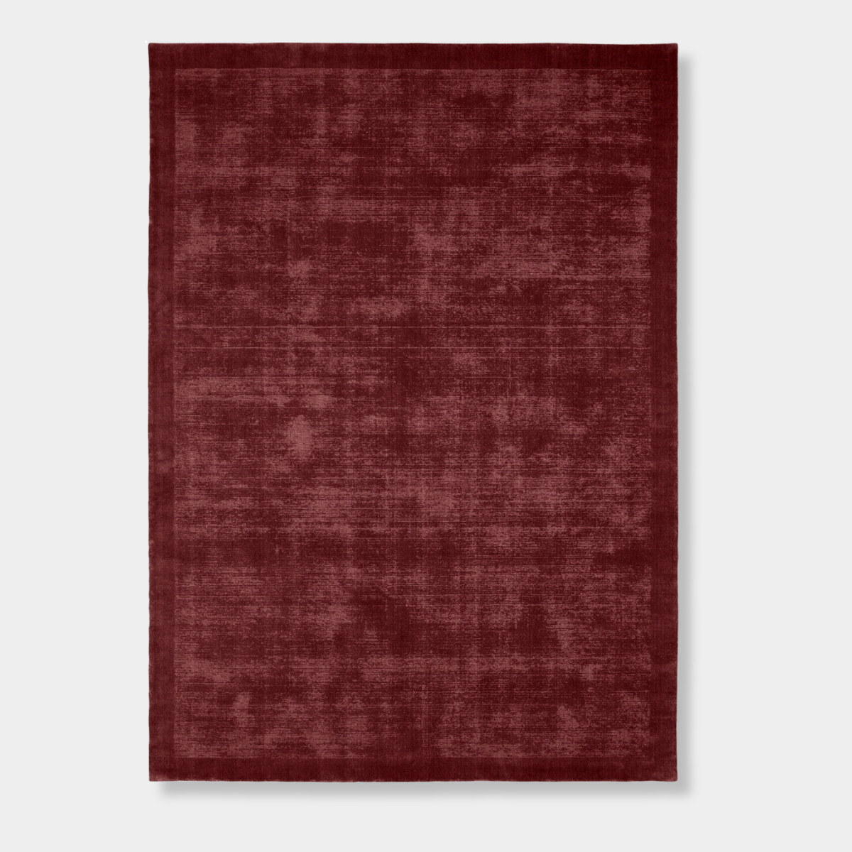 Tait Rug in Dark Cherry hand-loomed wool with textured finish