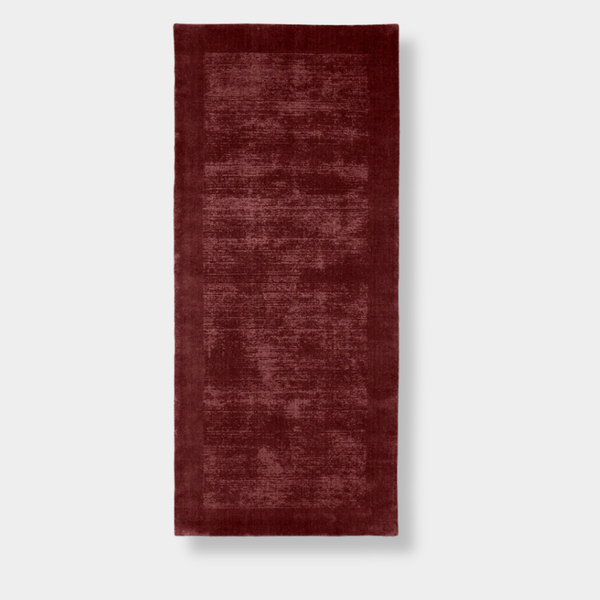 Tait Rug Dark Cherry runner hand-loomed New Zealand wool durable textured finish