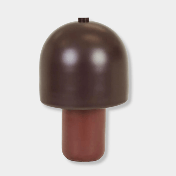 GlobeWest Easton Button Table Lamp, Berry & Burgundy | Norsu Interiors
