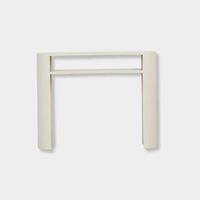 GlobeWest Classique Oval Small Shelf Console in fossil ash veneer with minimalist design and oval shape