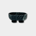 CoTheory Marble Footed Oval Tray - Verdi Alpi