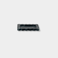 CoTheory Marble Tray small scalloped black marble tray with incense holder Verdi Alpi design