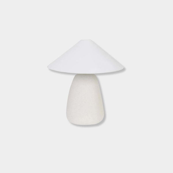 GlobeWest Lorne Pebble Table Lamp, White Sand & Ivory | Norsu Interiors