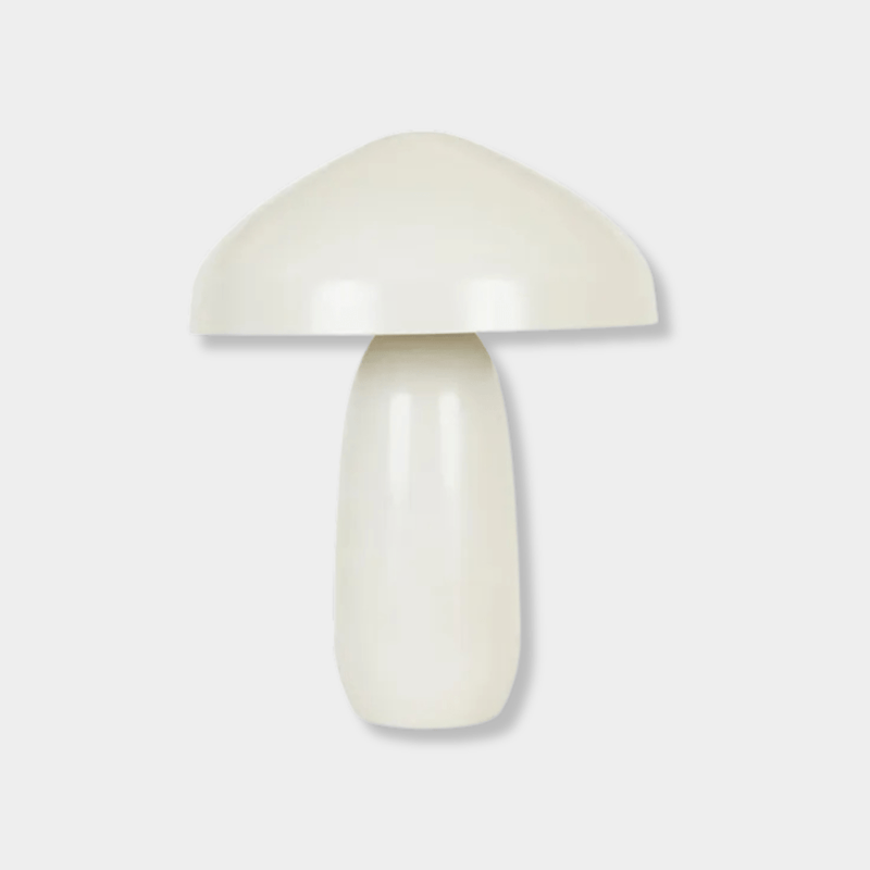 GlobeWest Easton Curve Lamp in oyster grey with elegant iron base and curved shade for soft ambient lighting