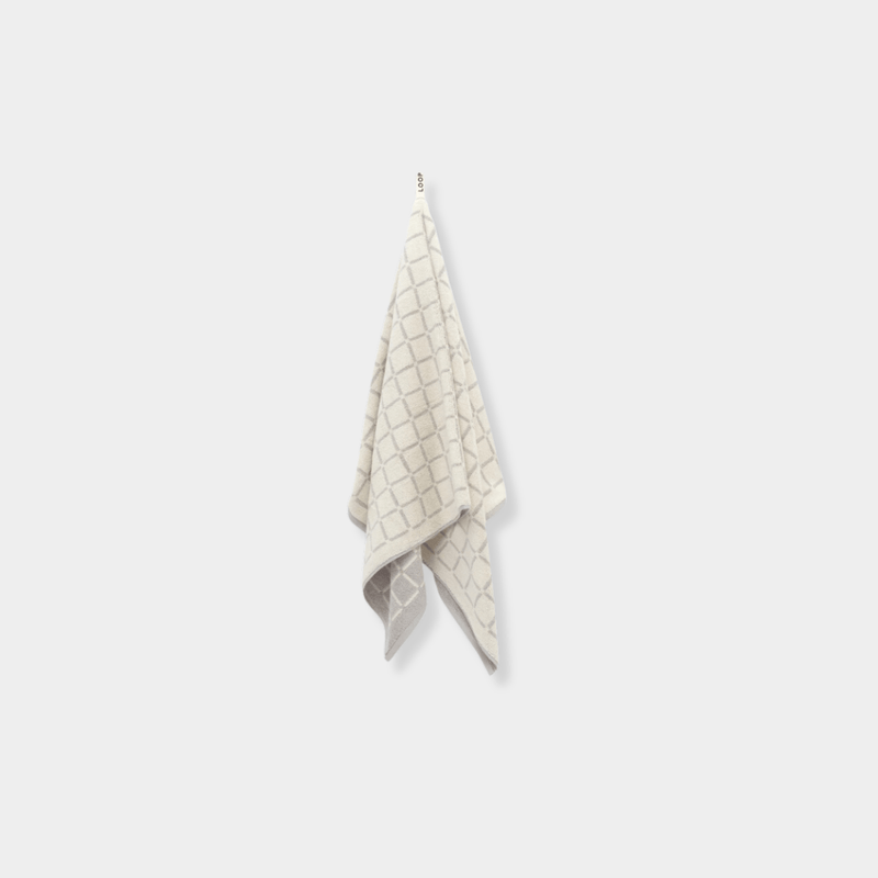 Loop Home Accessories Loop Home Bath Towel - Butter/Stone Grid