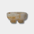 CoTheory Marble Footed Oval Tray - White Onyx