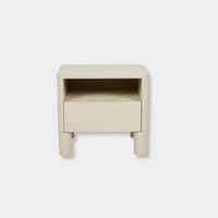 Globe West Bedside Tables Globe West Artie Open Bedside, Putty
