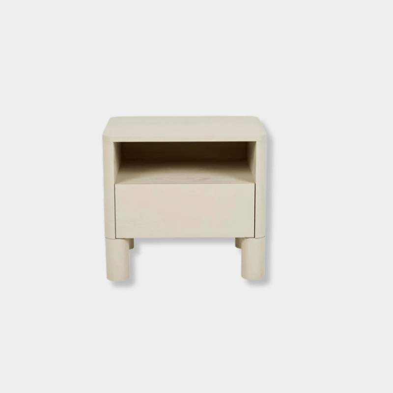 Globe West Bedside Tables Globe West Artie Open Bedside, Putty