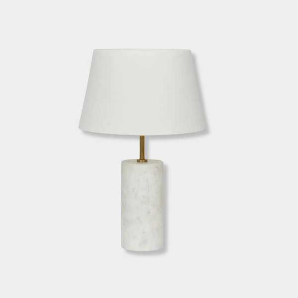 GlobeWest Easton Marble Table Lamp, White | Norsu Interiors