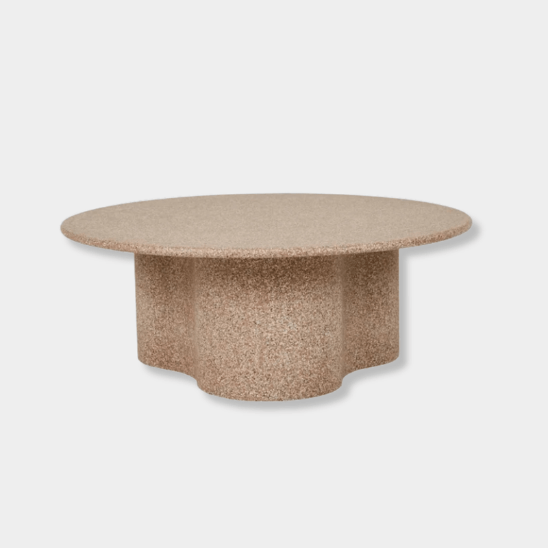Globe West Coffee Tables Globe West Artie Outdoor Wave Coffee Table, Terracotta Speckle