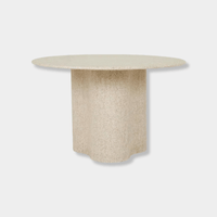 Globe West Dining Tables Globe West Artie Outdoor Wave Dining Table, Warm Sand