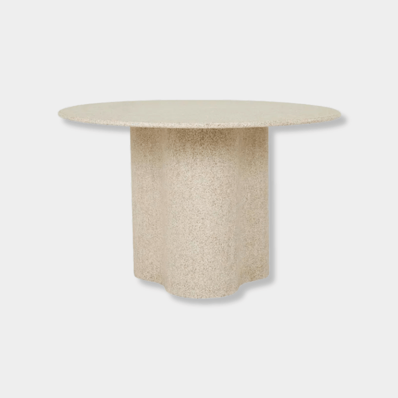 Globe West Dining Tables Globe West Artie Outdoor Wave Dining Table, Warm Sand