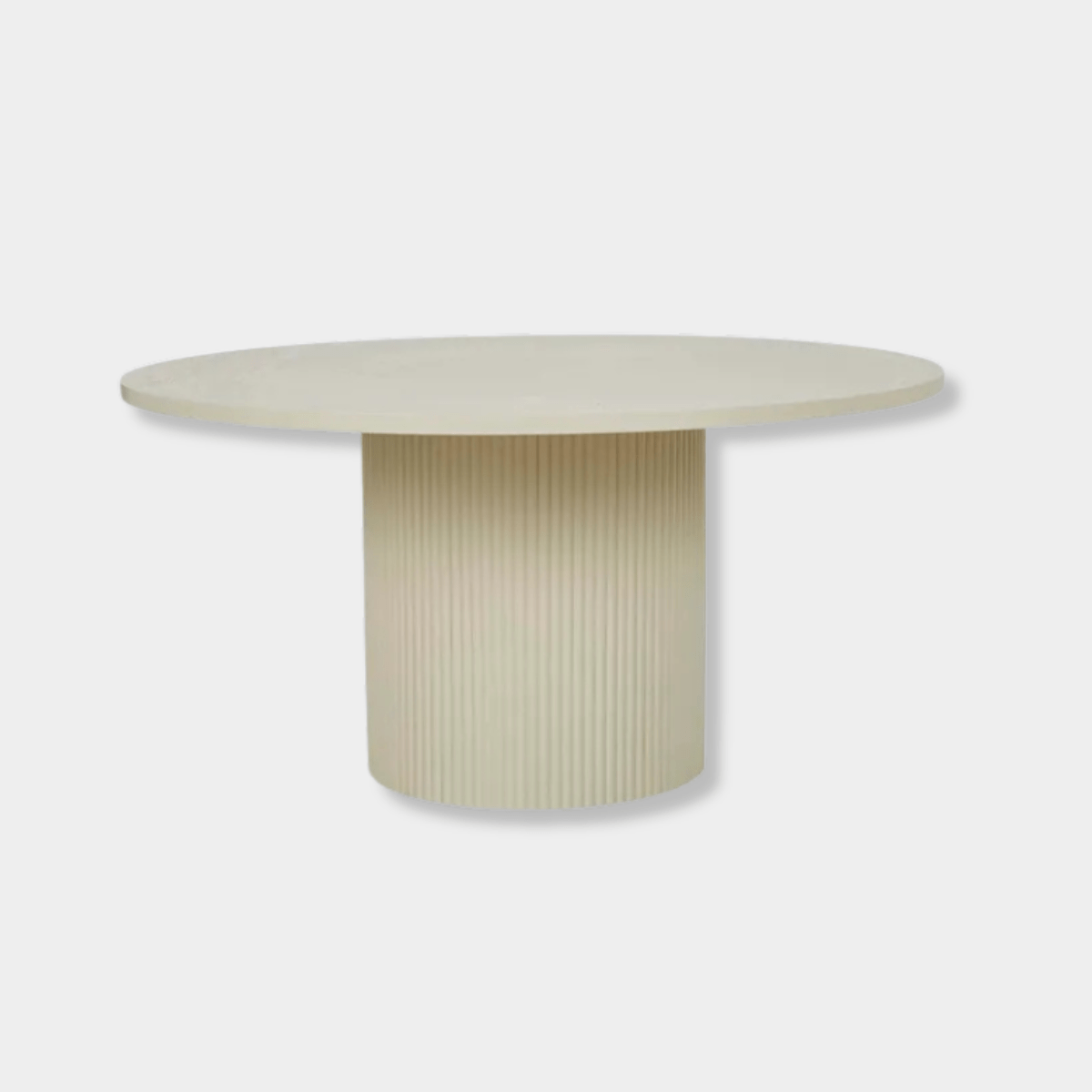 Globe West Dining Tables Benjamin Ripple Round Dining Tables - Putty