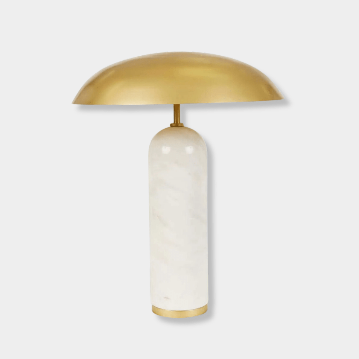 Globe West Lamps Globe West Easton Tilt Table Lamp - White Marble / Matt Brass