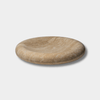CoTheory Travertine Tray Solstice large beige sculpted stone tray with smooth curves and natural texture