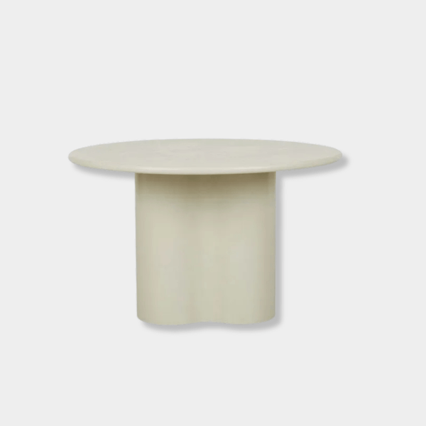 GlobeWest Artie Wave Dining Table, Putty | Norsu Interiors