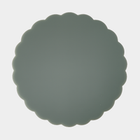 norsu Studio Spin Me Round sage scalloped acrylic lazy susan with smooth rotating base in two sizes