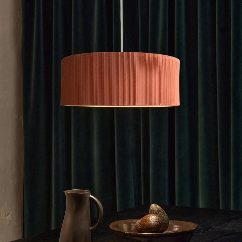 klaylife Pendants POTT Lighting Terra Hanging Pendant - Wide, Dark Terracotta Stripes