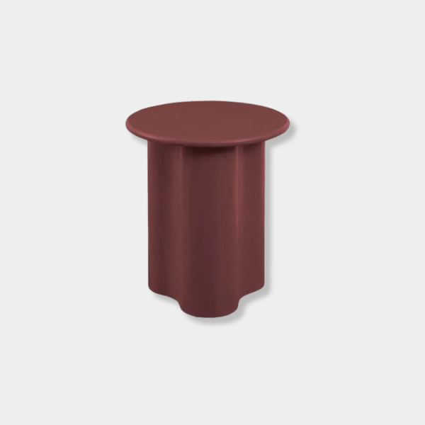 GlobeWest Artie Wave Side Table, Merlot | Norsu Interiors